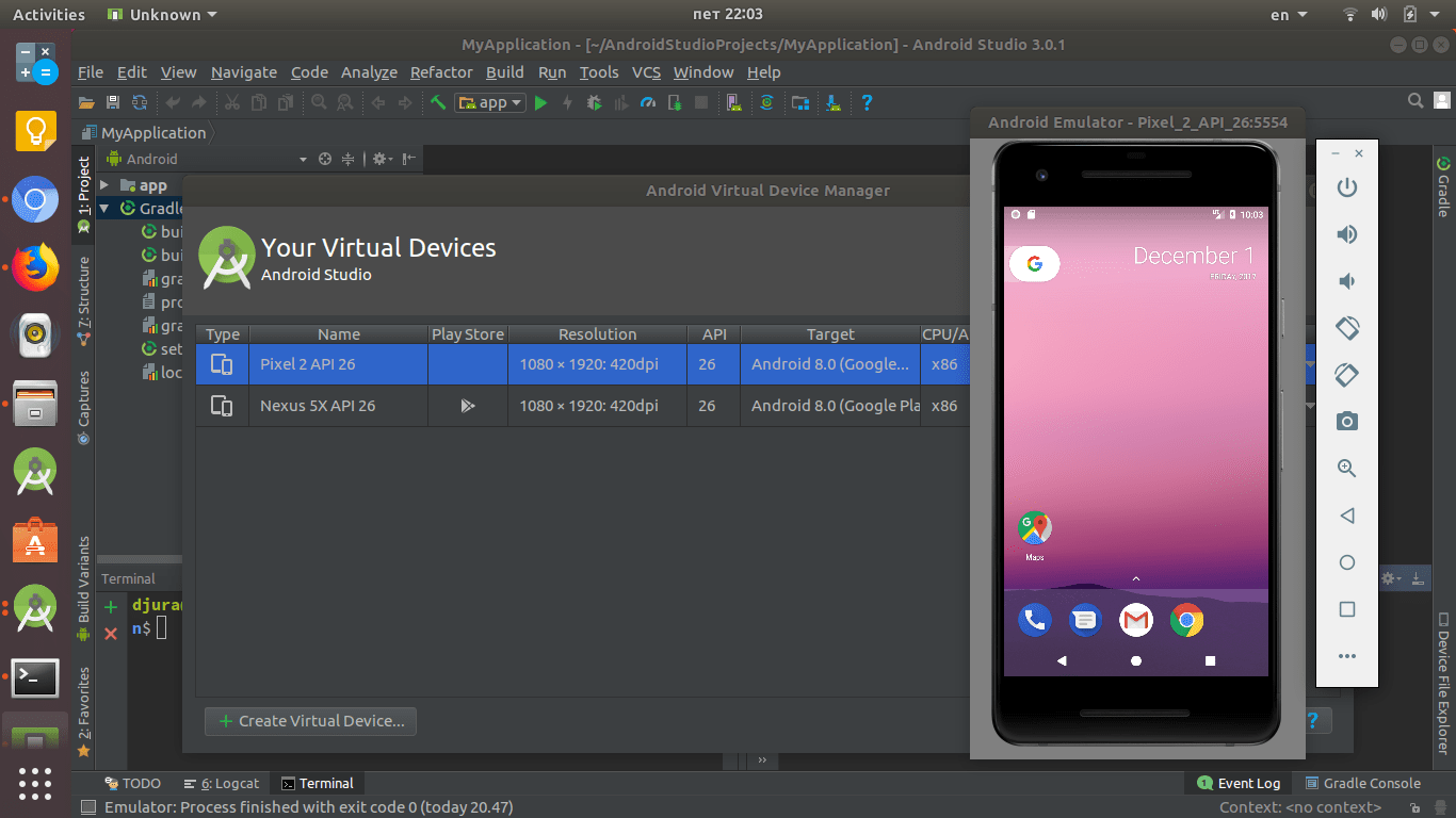 create android emulator mac